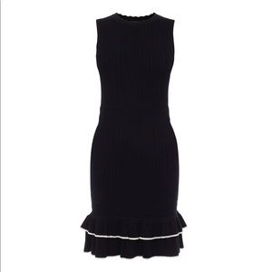 Karen Millen Knit Ruffle Hem Dress